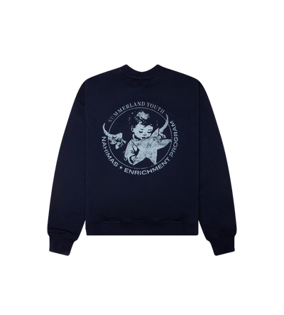 Youth Enrichment Crewneck Worn Navy