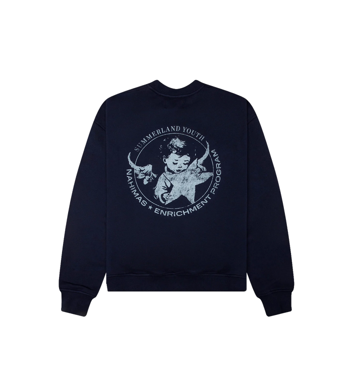 Youth Enrichment Crewneck Worn Navy