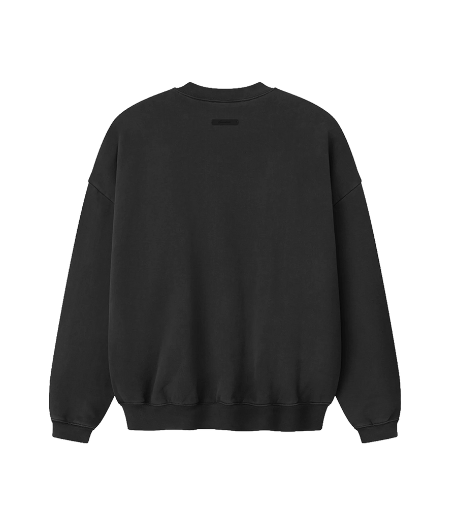 Fear of God Essentials Campus 90s Crewneck Sweatshirt in Faded Black