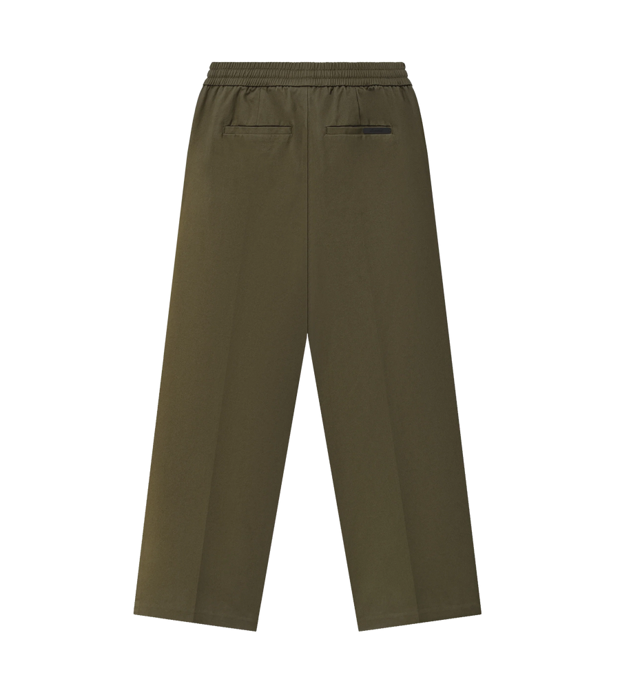 Pleat Front Drawstring Pant Moss Green
