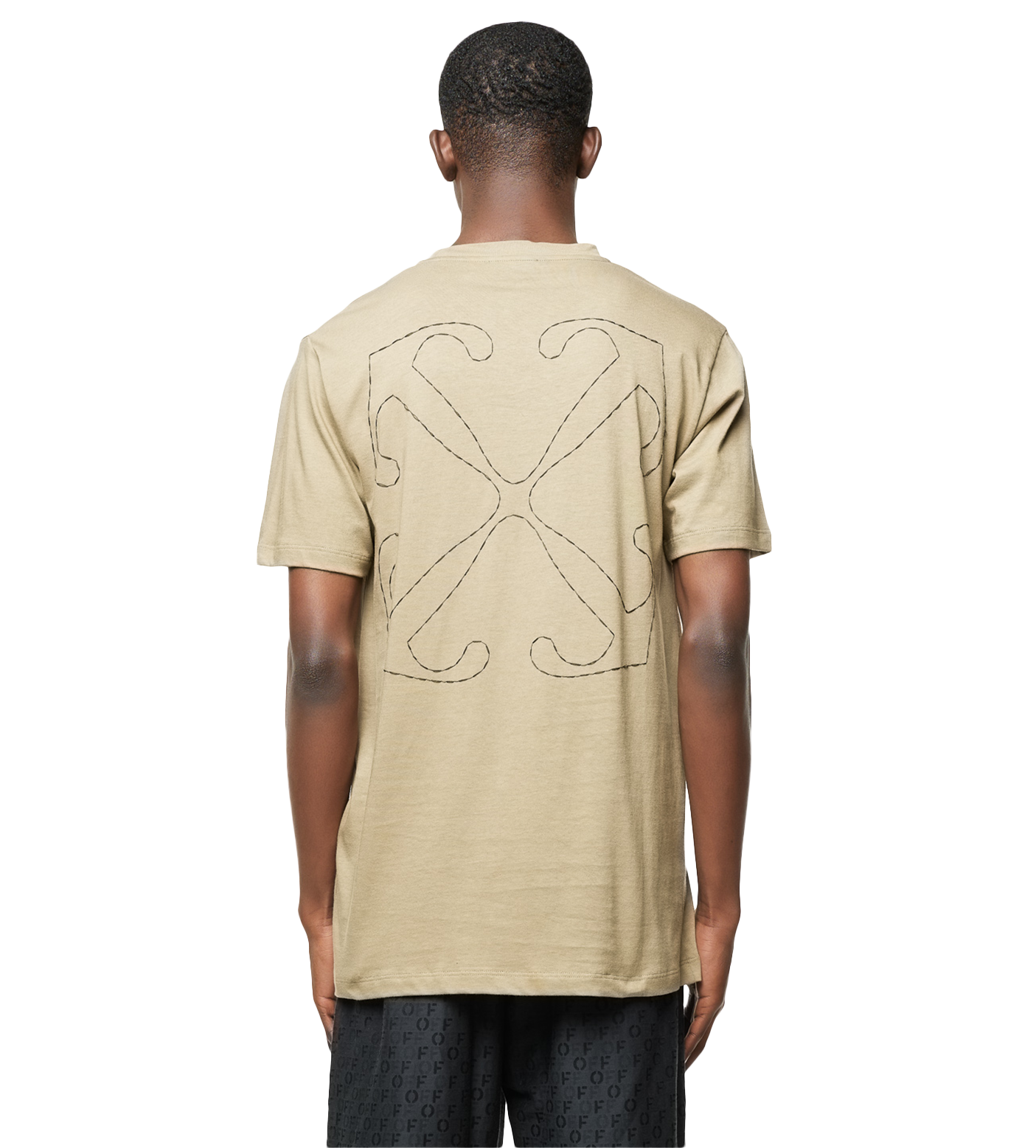 Off Stitch Slim Fit- T-shirt Beige