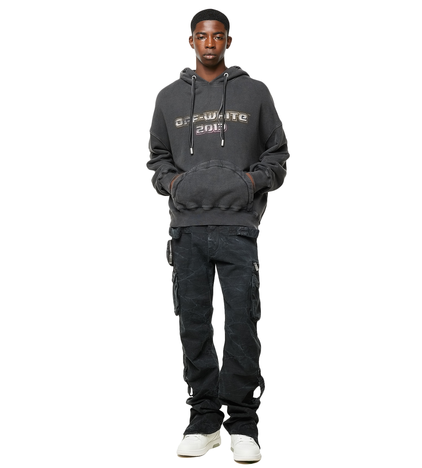Cargo Cotton Trousers Black