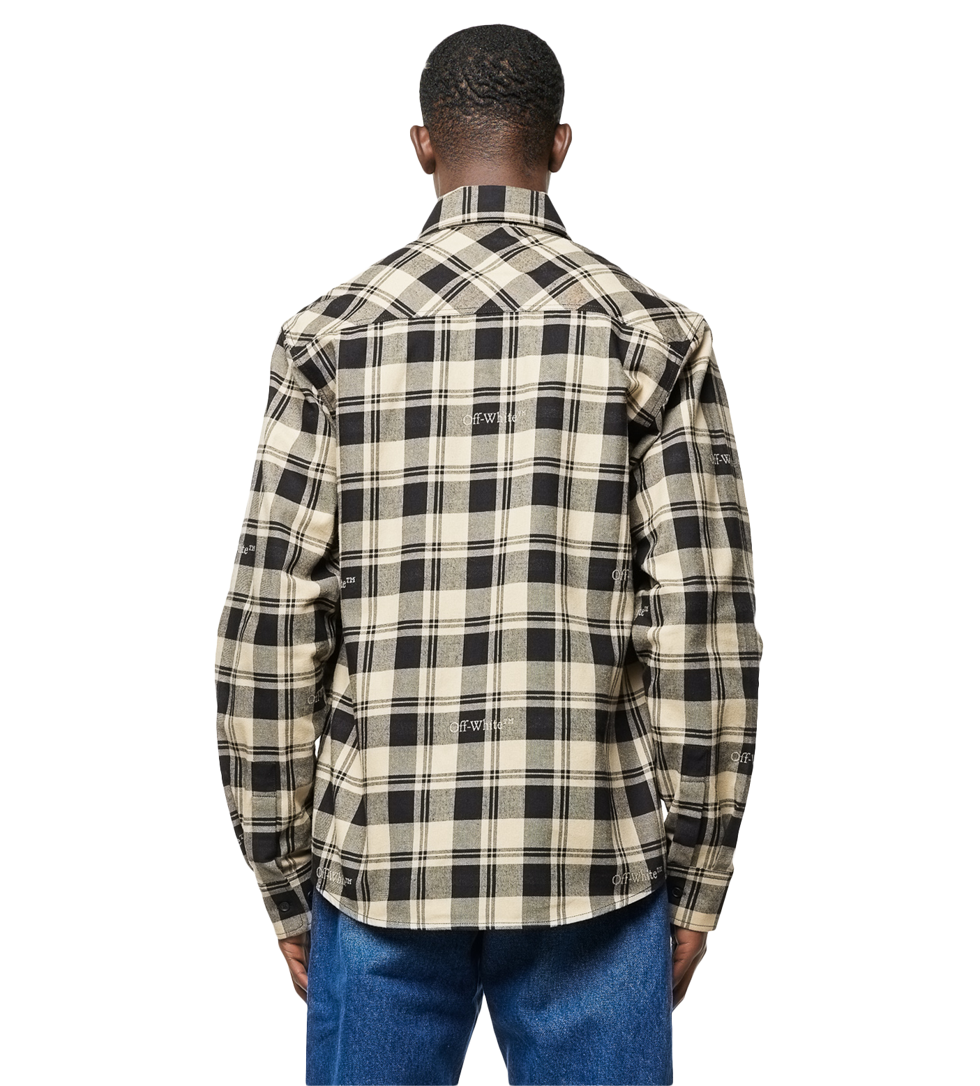 Check-pattern Flannel Shirt Beige