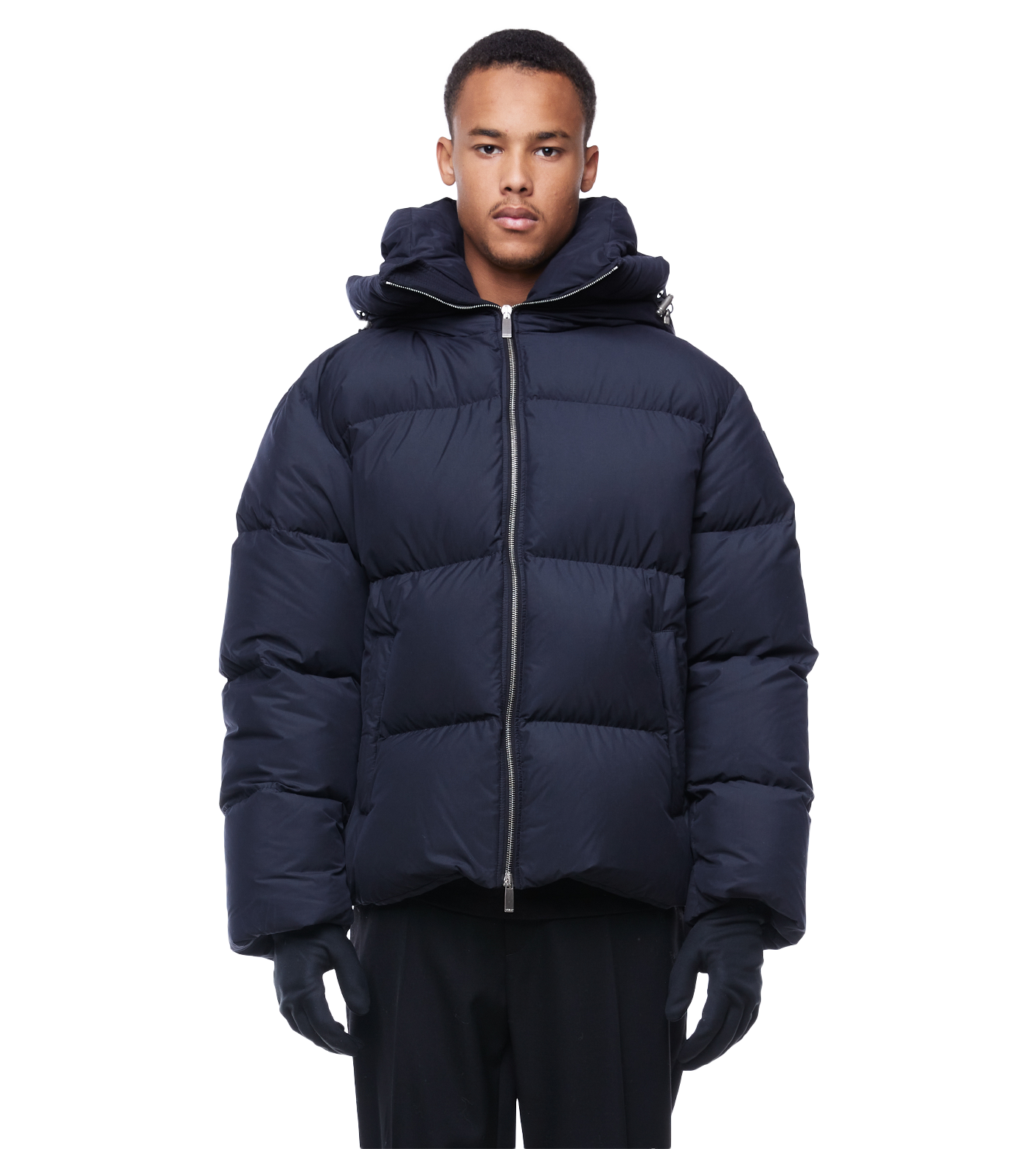 Zip-fastening Padded Jacket Black