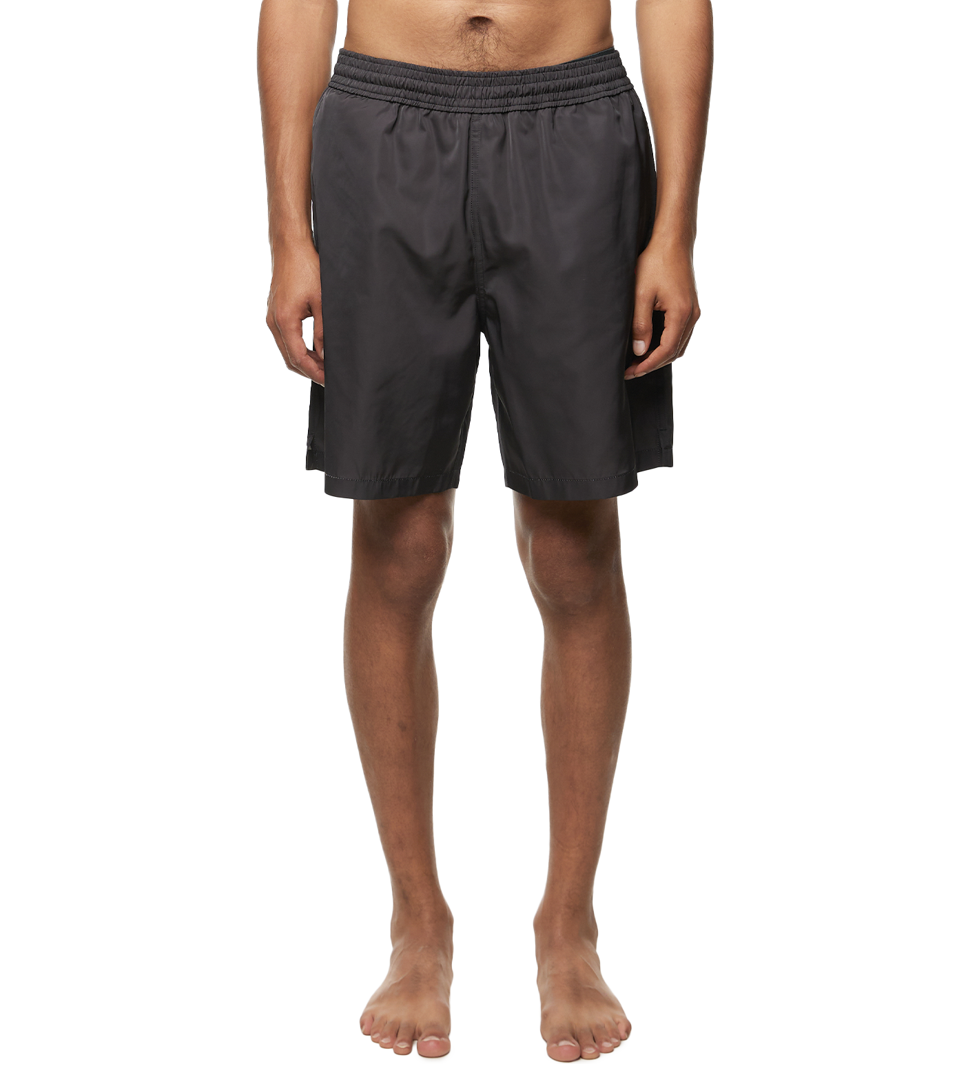 Diag-print Swim Shorts Black