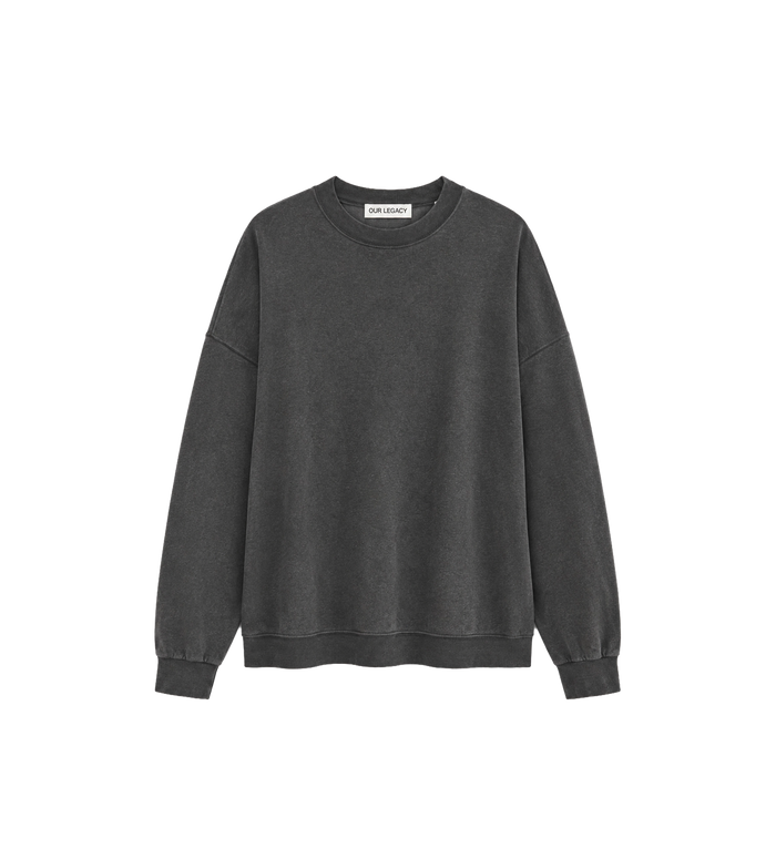 Slank sweatshirt Washed Zwarte Rogue-loopback