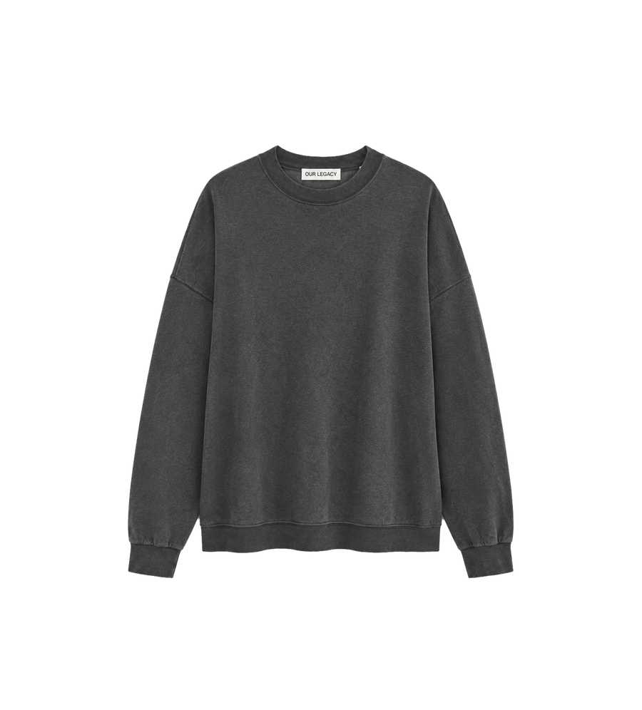 Slank sweatshirt Washed Zwarte Rogue-loopback