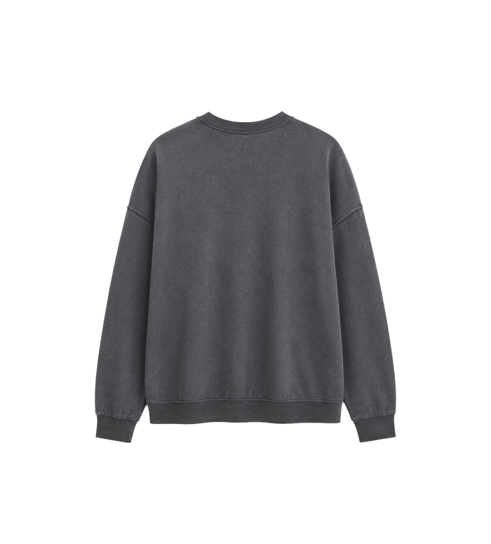 Slank sweatshirt Washed Zwarte Rogue-loopback