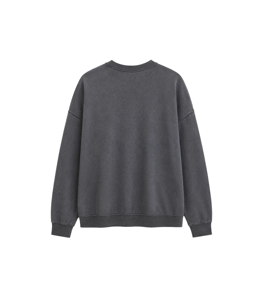 Slank sweatshirt Washed Zwarte Rogue-loopback