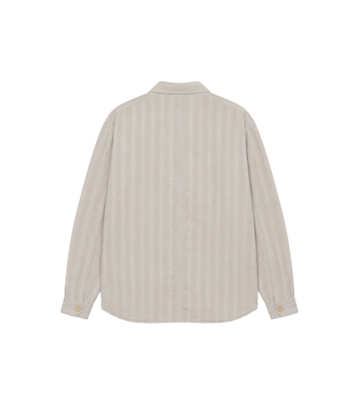 Private Shirt Quiet Greige Stripe Mist Weave