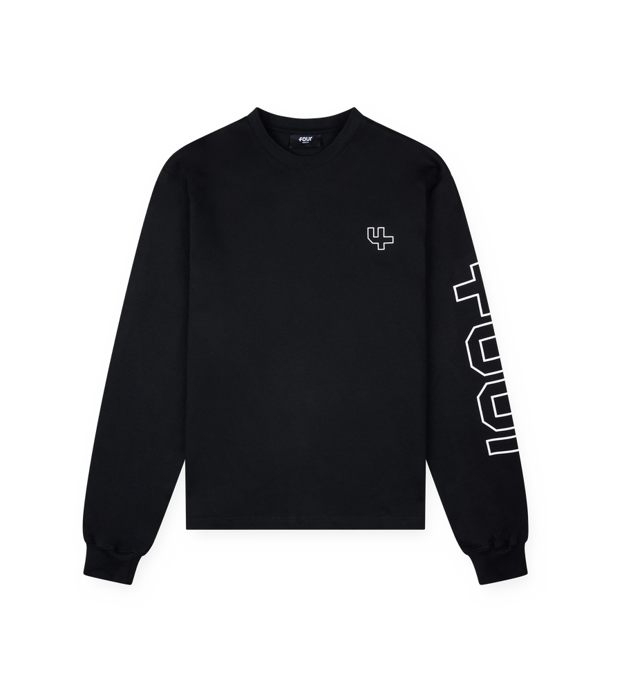 Outline Longsleeve T-shirt Black