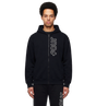 Outline Zip Up Hoodie Black