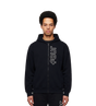 Outline Zip Up Hoodie Black