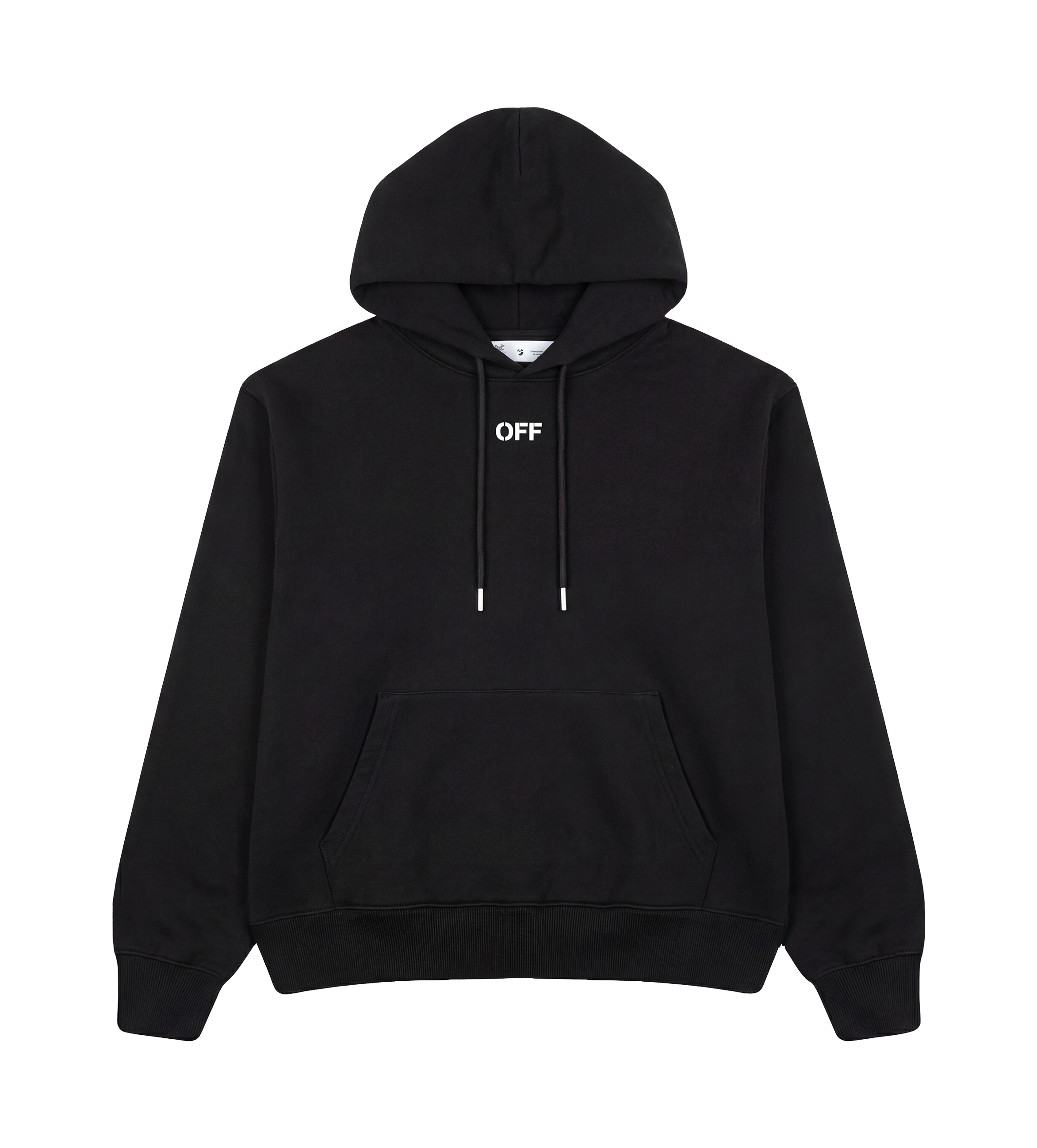 Off White Paint Arrow Skate Hoodie in Zwart