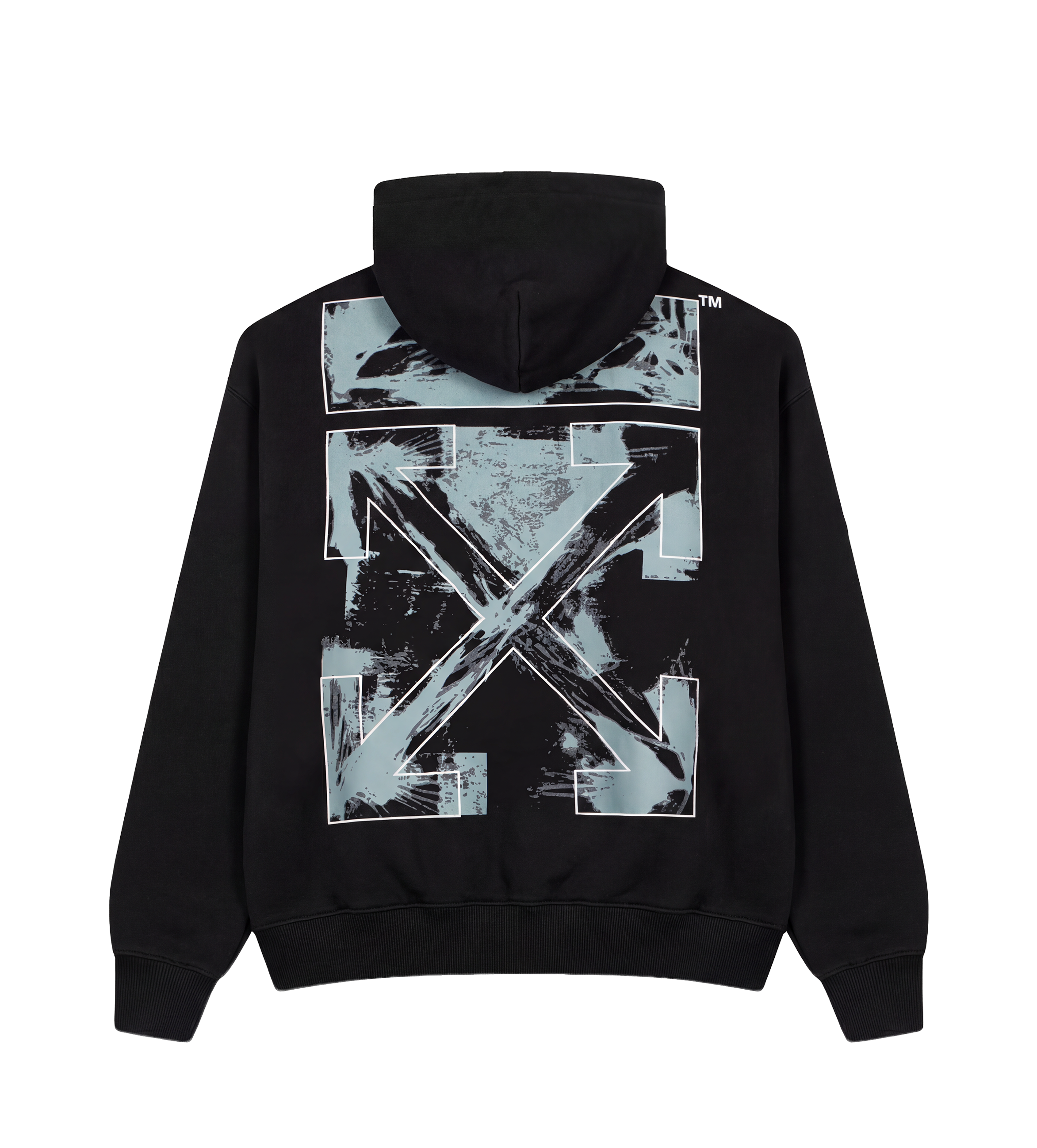 Off White Paint Arrow Skate Hoodie in Zwart
