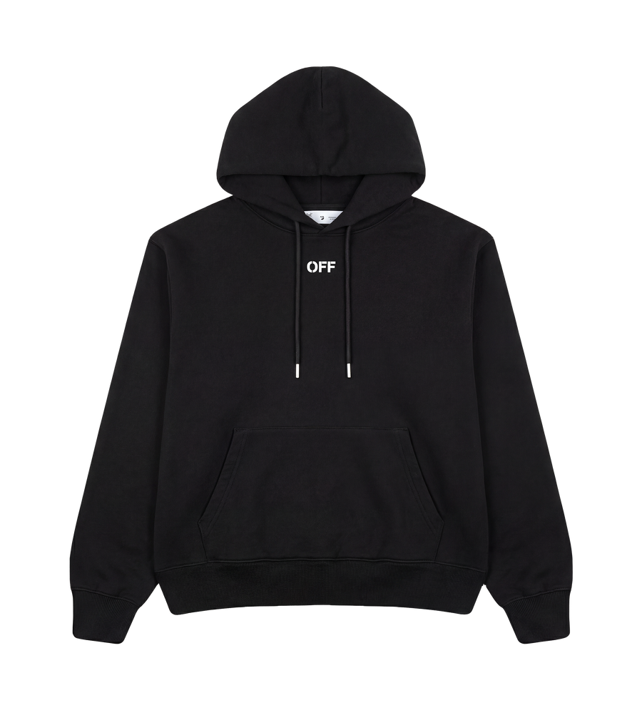 Off White Paint Arrow Skate Hoodie in Black
