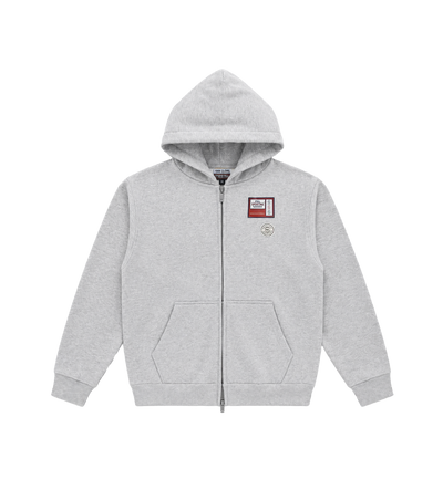 De Brando Full Zip lichtgrijs gemêleerd