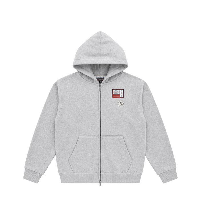 De Brando Full Zip lichtgrijs gemêleerd