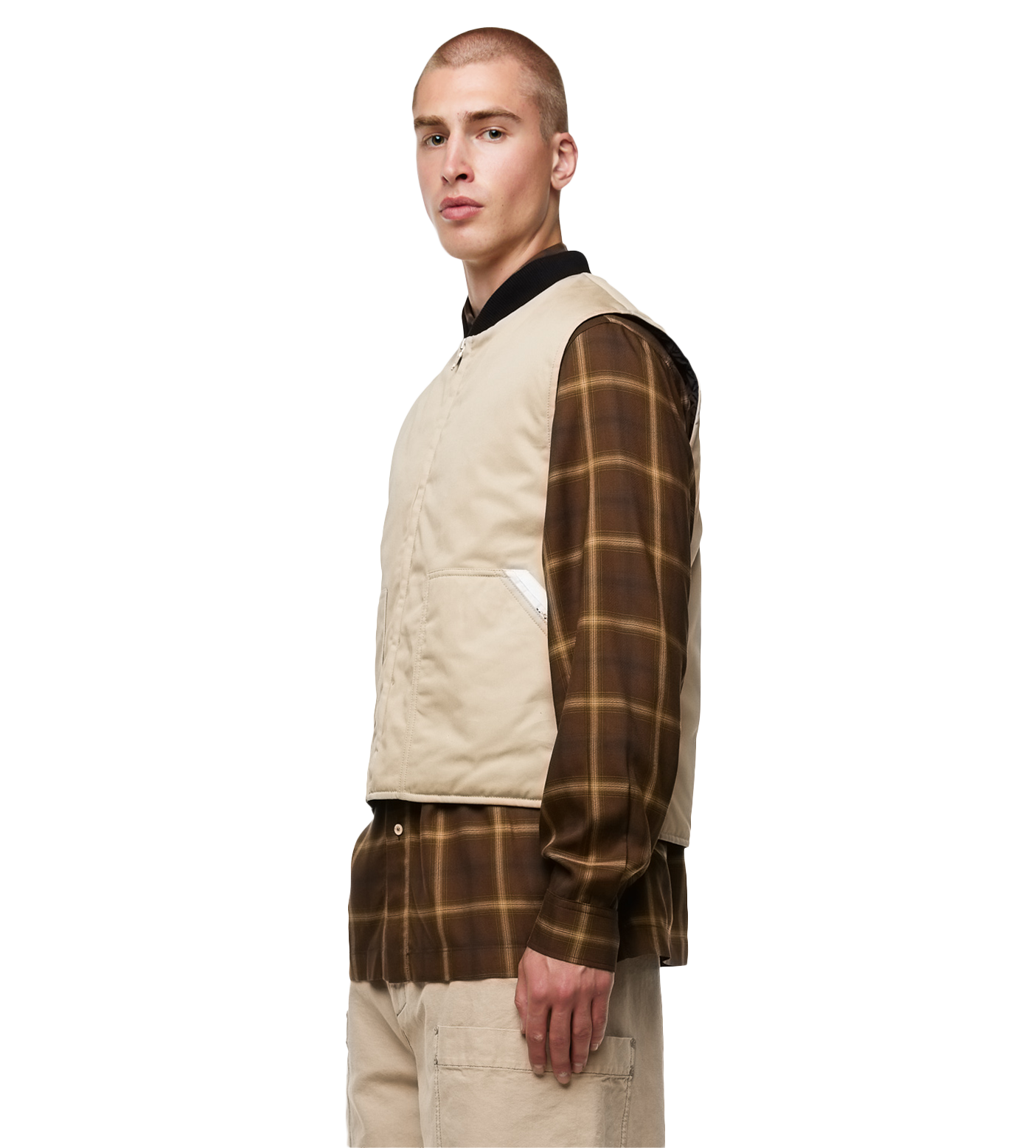Sartorial Tape Work Vest Beige