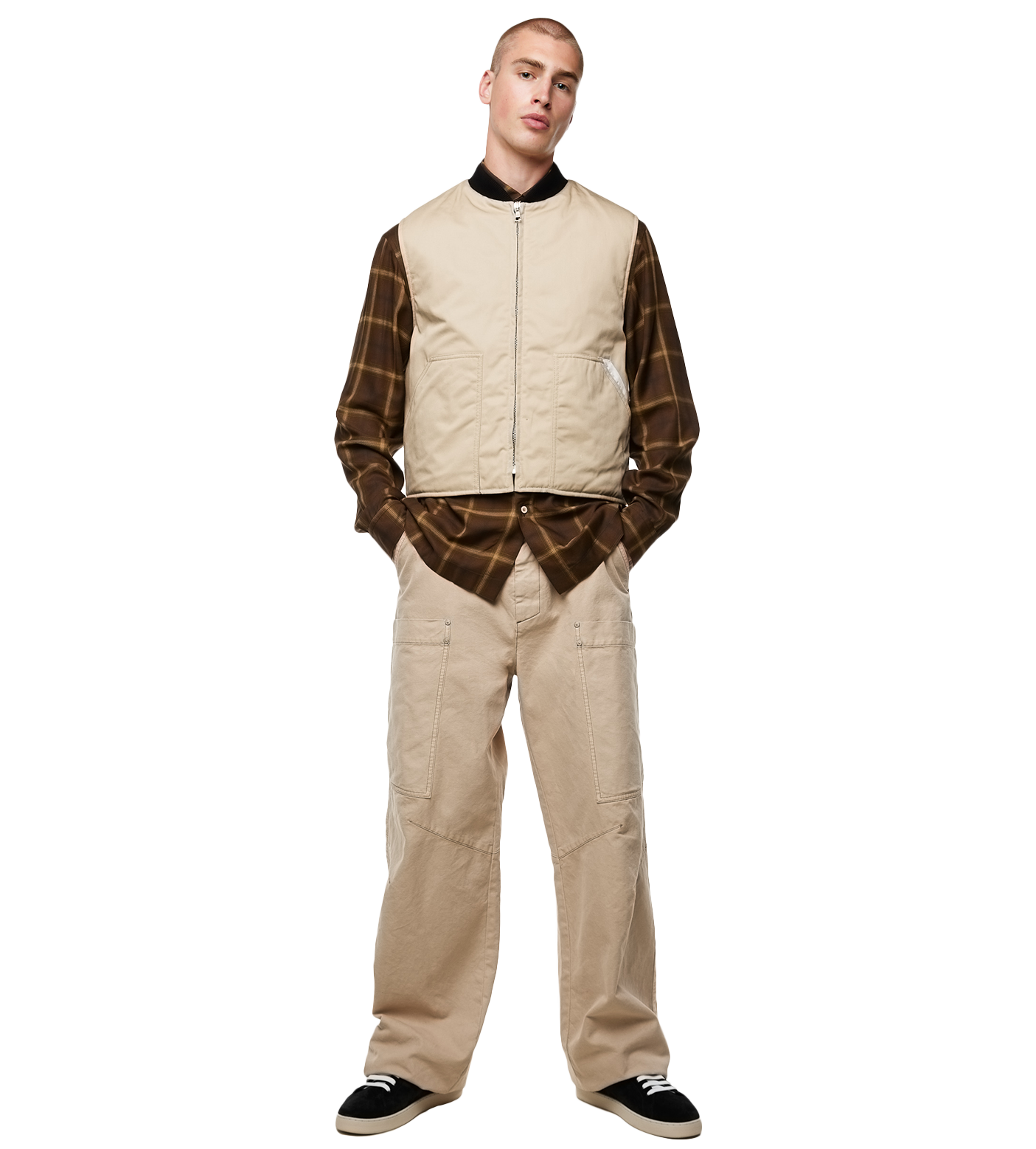 Sartorial Tape Work Vest Beige