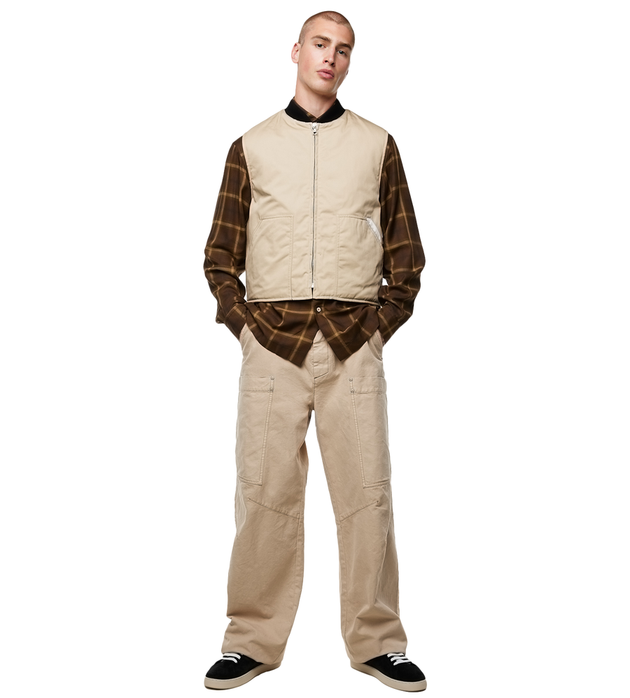 Sartorial Tape Work Vest Beige
