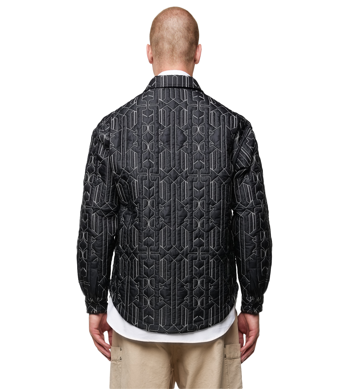 All-over Monogram Quilted Overshirt Anthracite