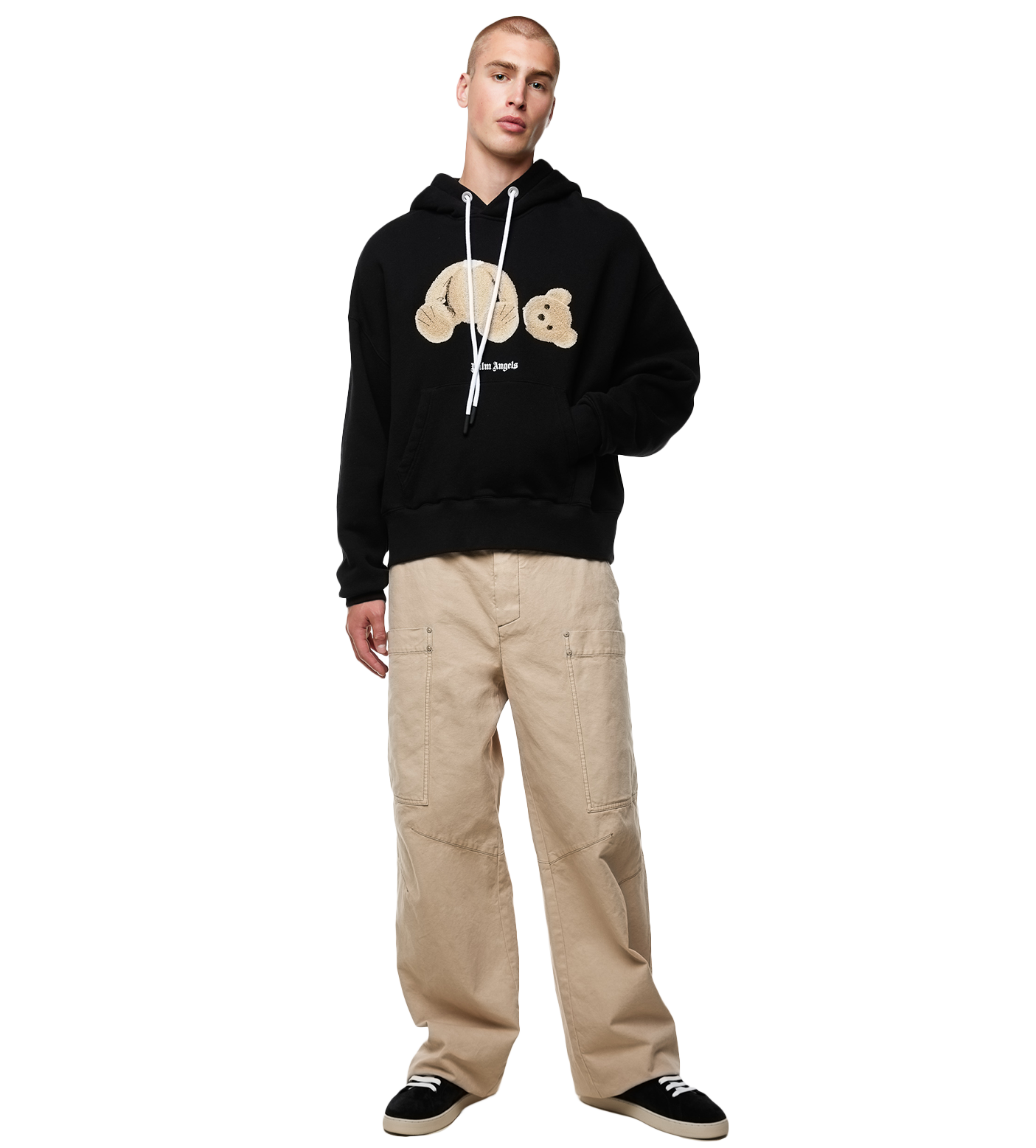 Bear Hoodie Black