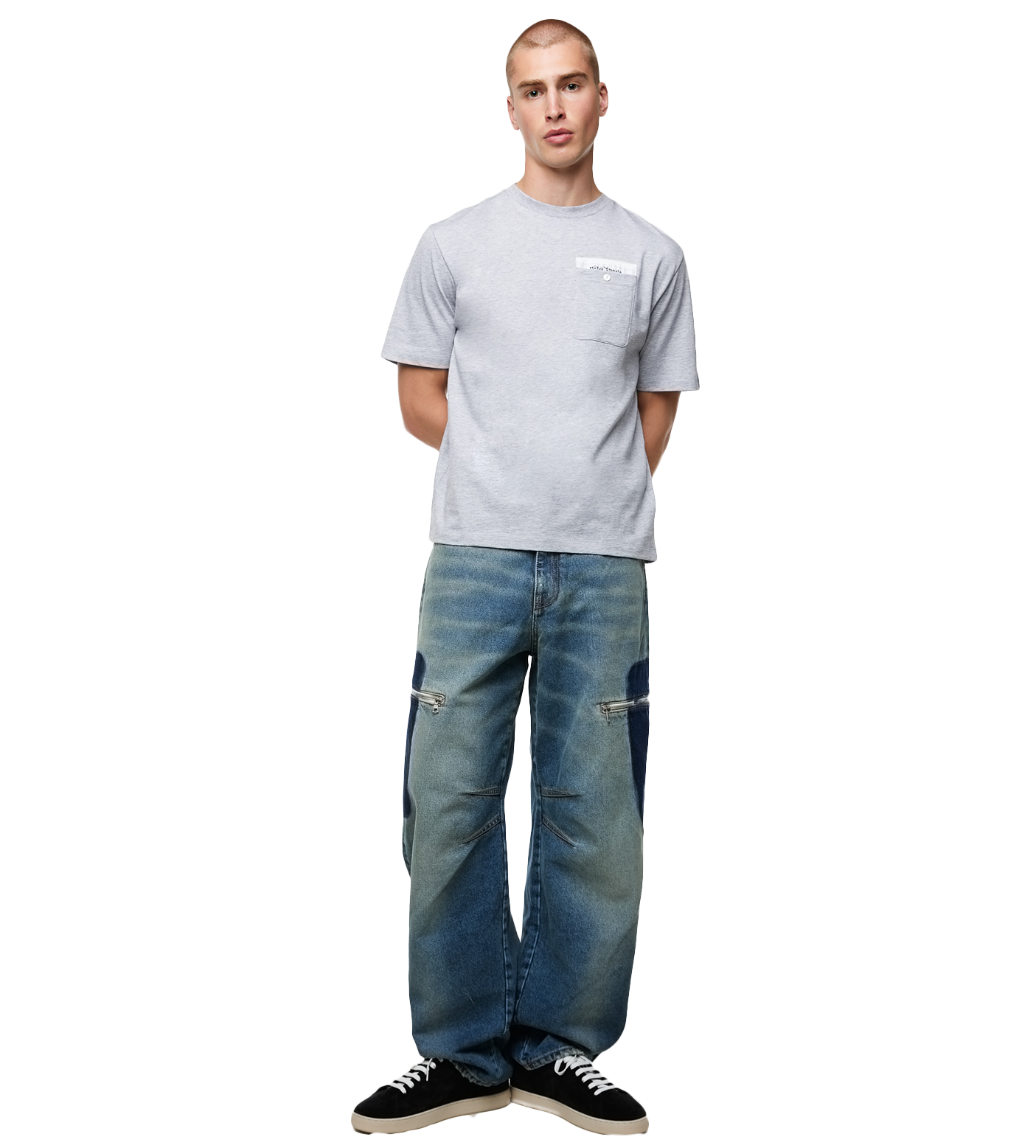 Sartorial Tape Pocket T-shirt Melange Grey