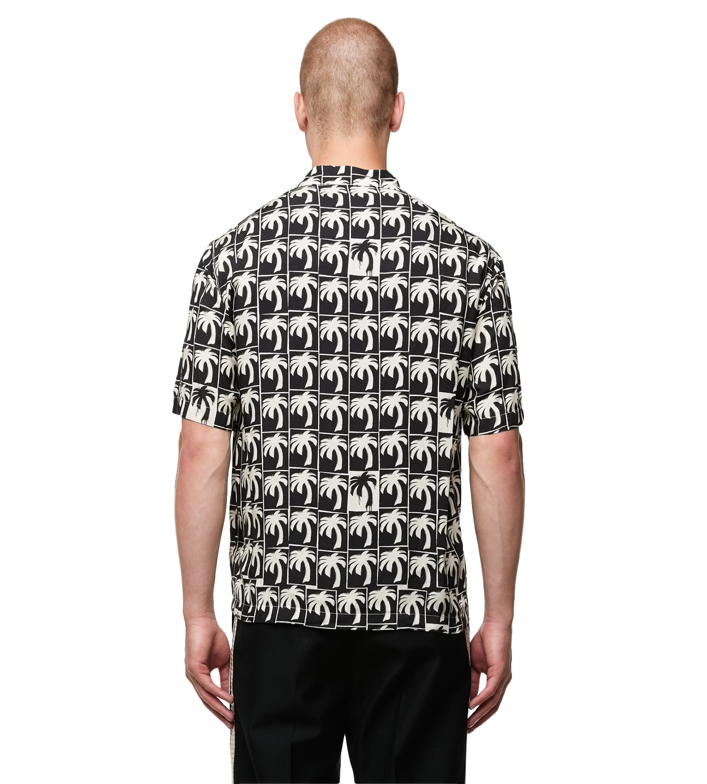 Dripping Palms Bowling Shirt Black