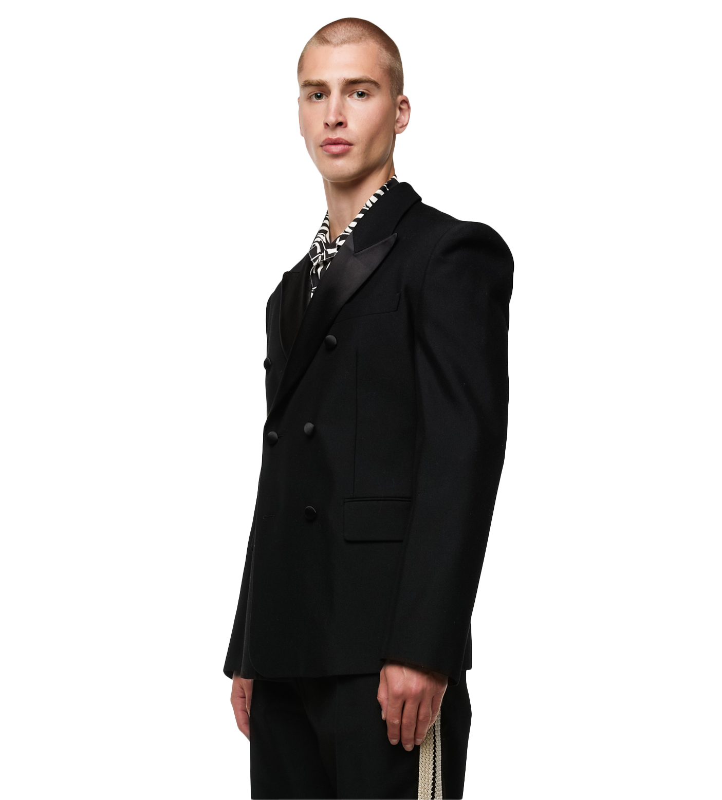 Starry Night Tuxedo Blazer Black