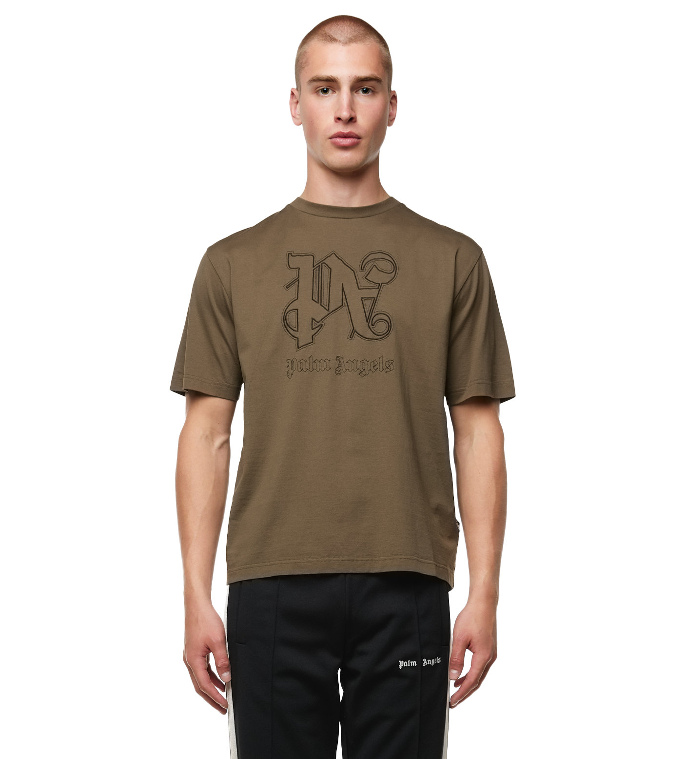 PA logo-print T-shirt Cedar Brown