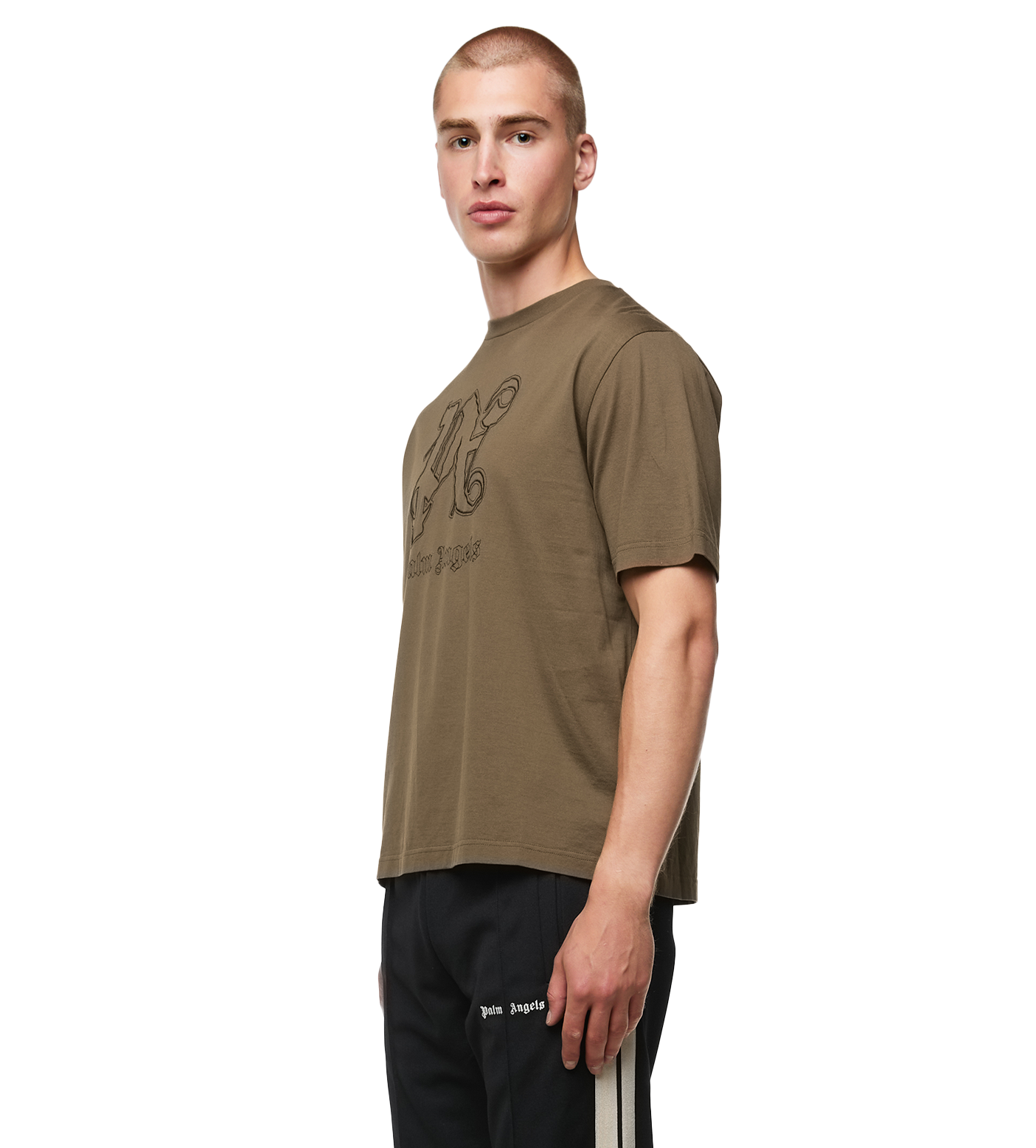 PA logo-print T-shirt Cedar Brown
