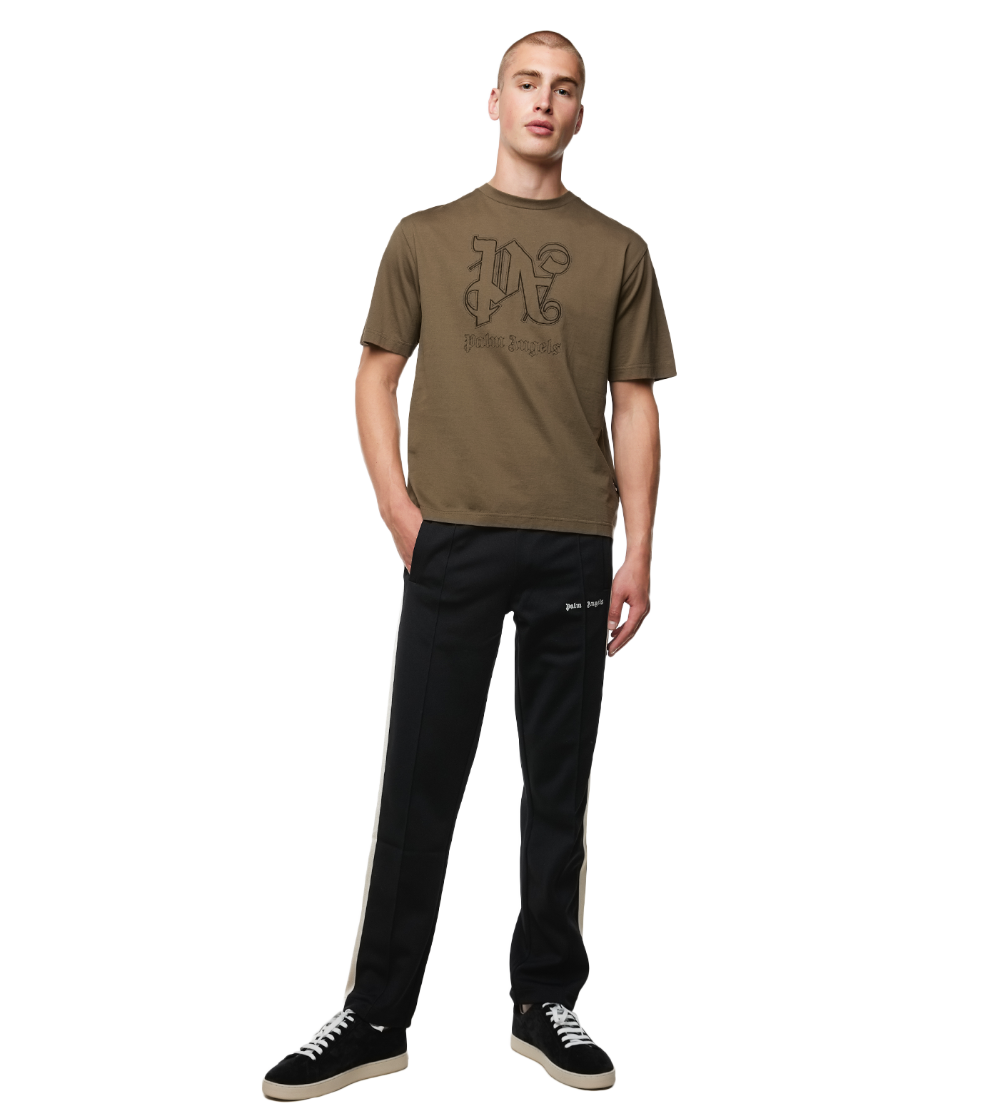 PA logo-print T-shirt Cedar Brown