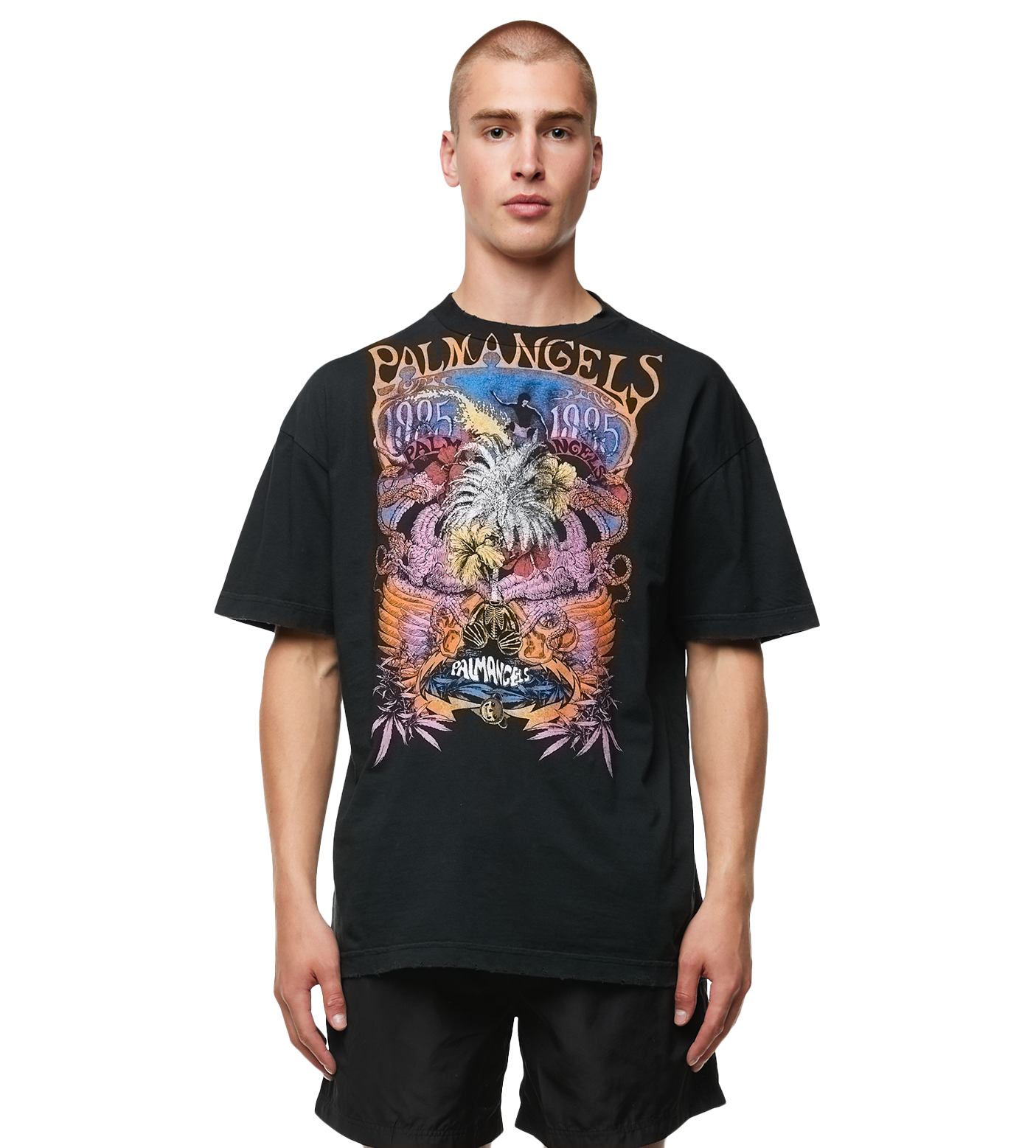 Palm Concert Print T-shirt Black