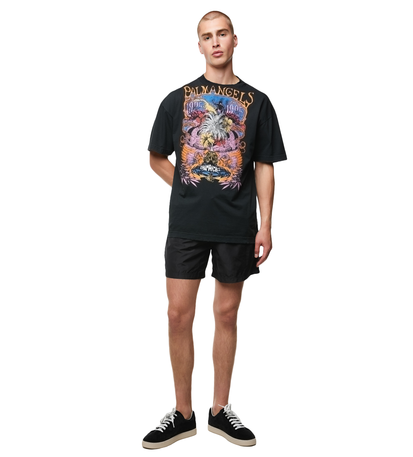 Palm Concert Print T-shirt Black