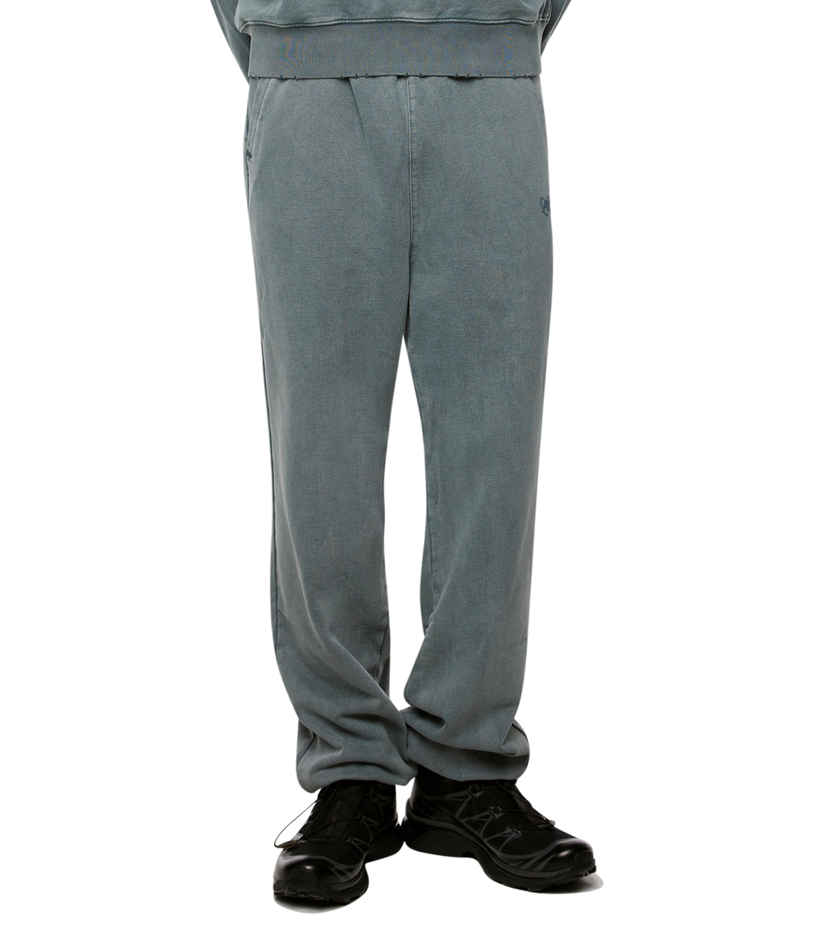 Circles Wide Sweatpants Washed Groen