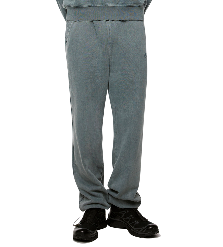 Circles Wide Leg Cuffed Sweatpants Washed Green