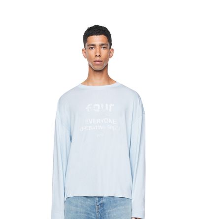 Quote Boxy Longsleeve Blue
