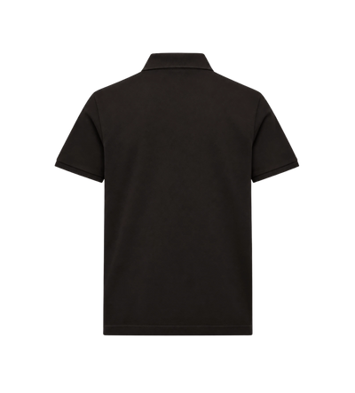 Logo katoenen piquet poloshirt zwart