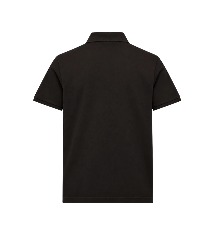 Logo Cotton Piquet Polo Shirt Black