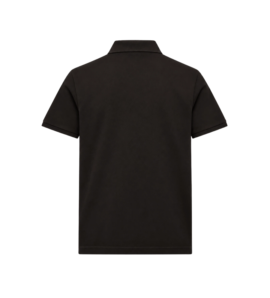 Logo Cotton Piquet Polo Shirt Black