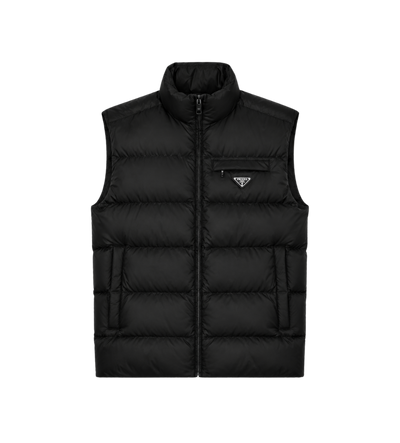 Padded Re-Nylon Vest Black