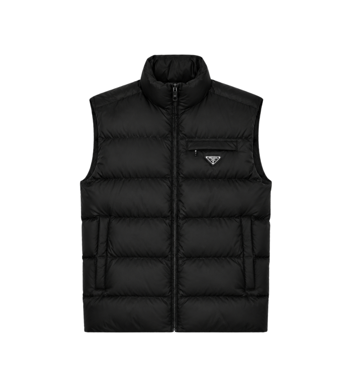 Padded Re-Nylon Vest Black