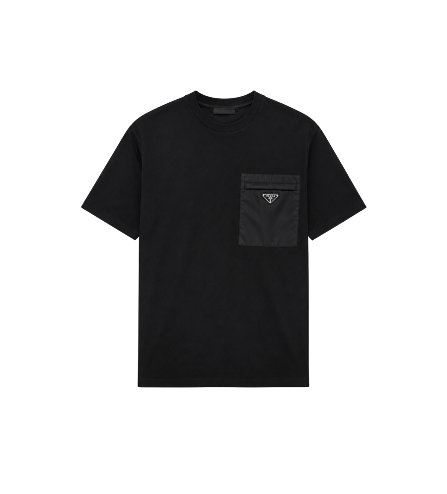 T-shirt Re-Nylon Borstzak Zwart