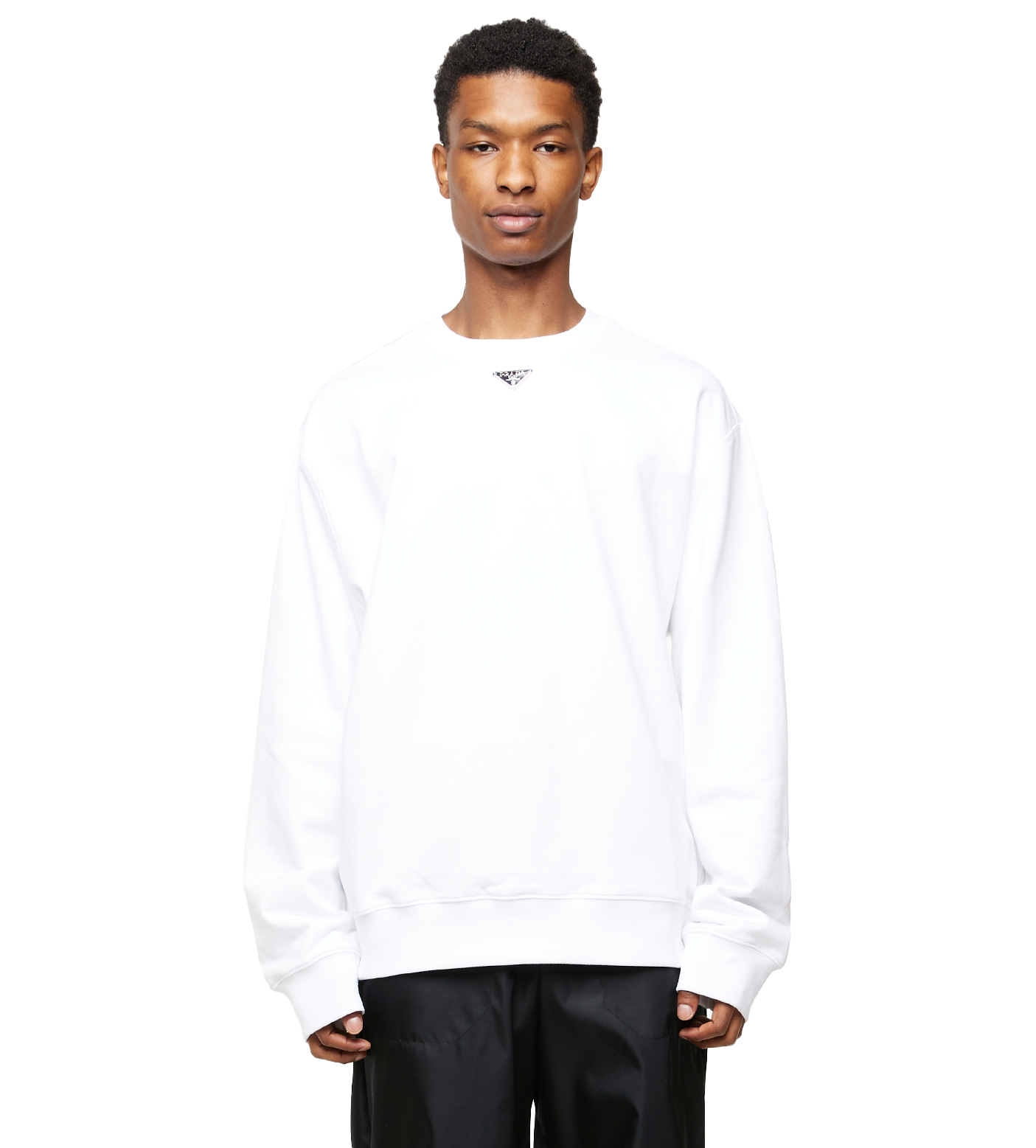 Triangle-logo Sweater White