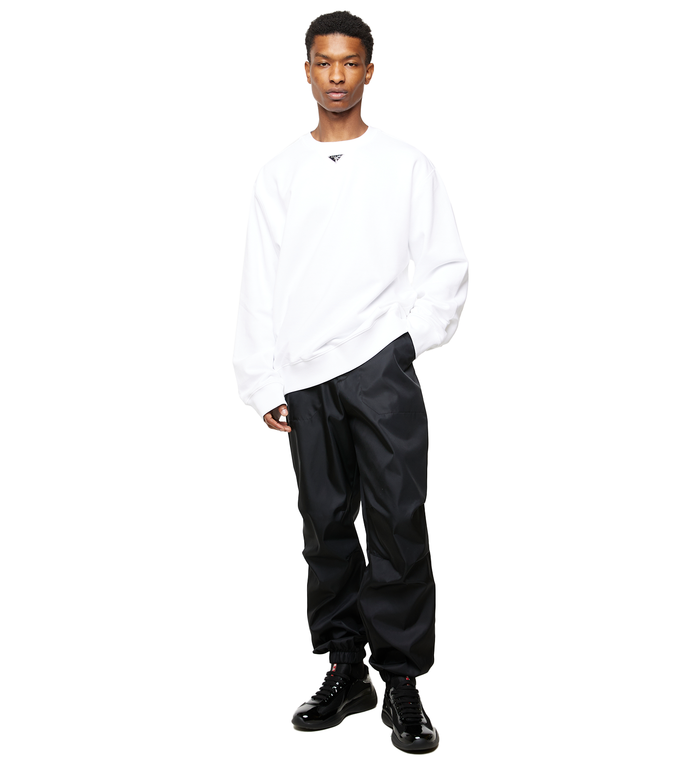 Triangle-logo Sweater White