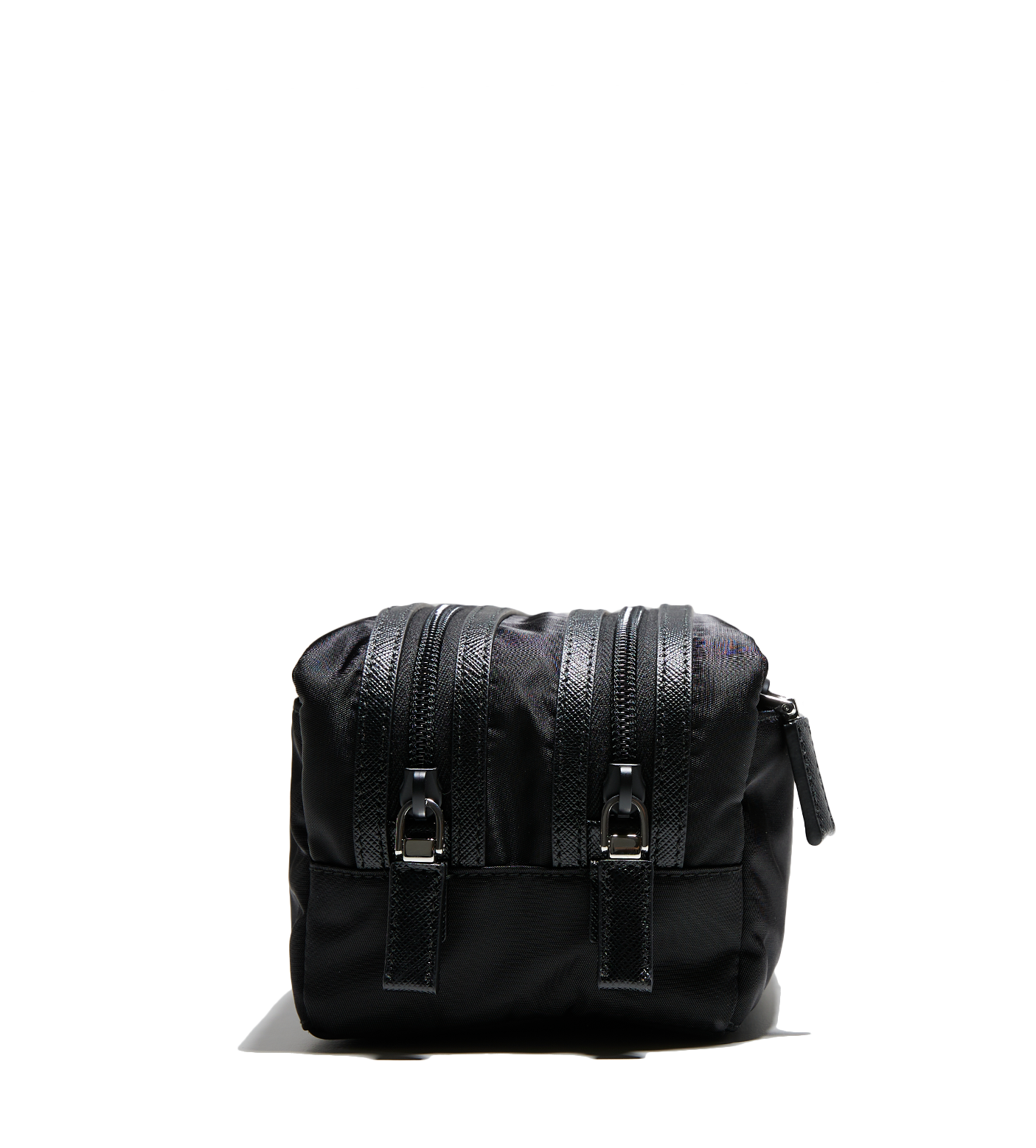 Re-Nylon Saffiano Travel Pouch Black