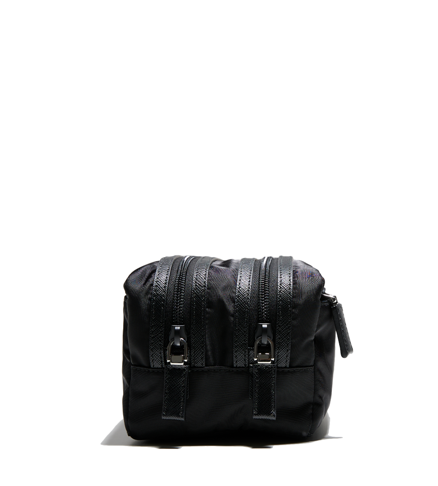 Re-Nylon Saffiano Travel Pouch Black