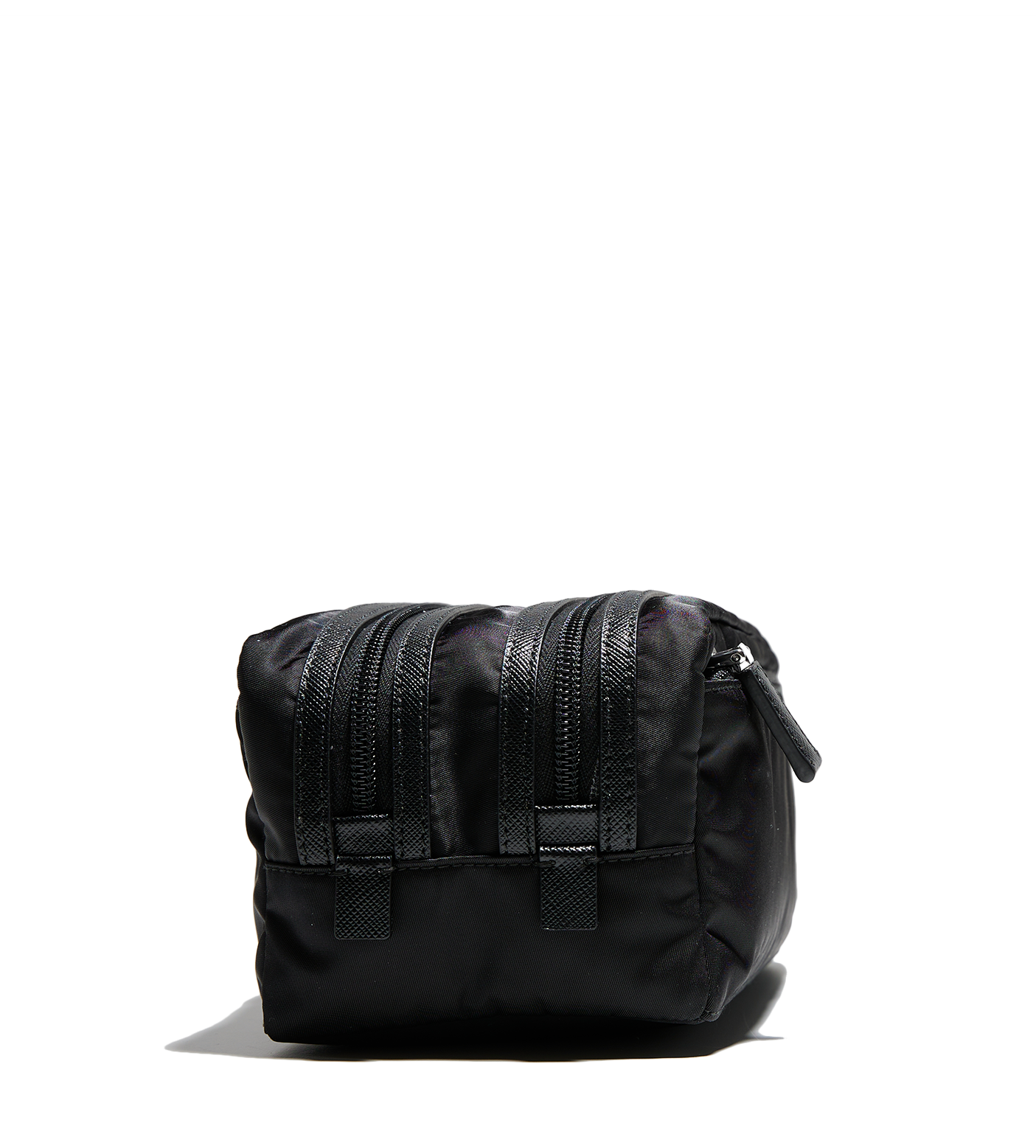 Re-Nylon Saffiano Travel Pouch Black