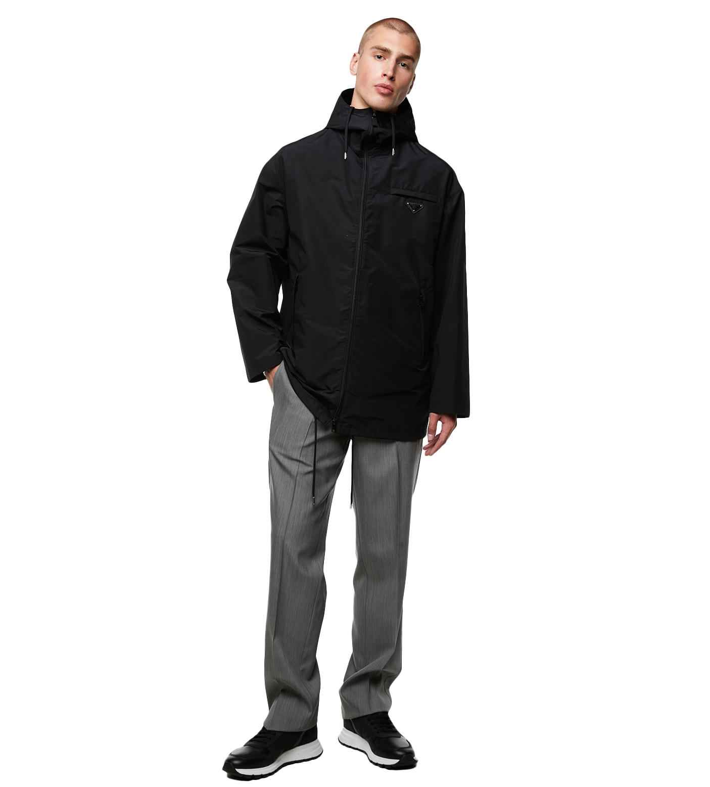 Technical Poplin Raincoat Black